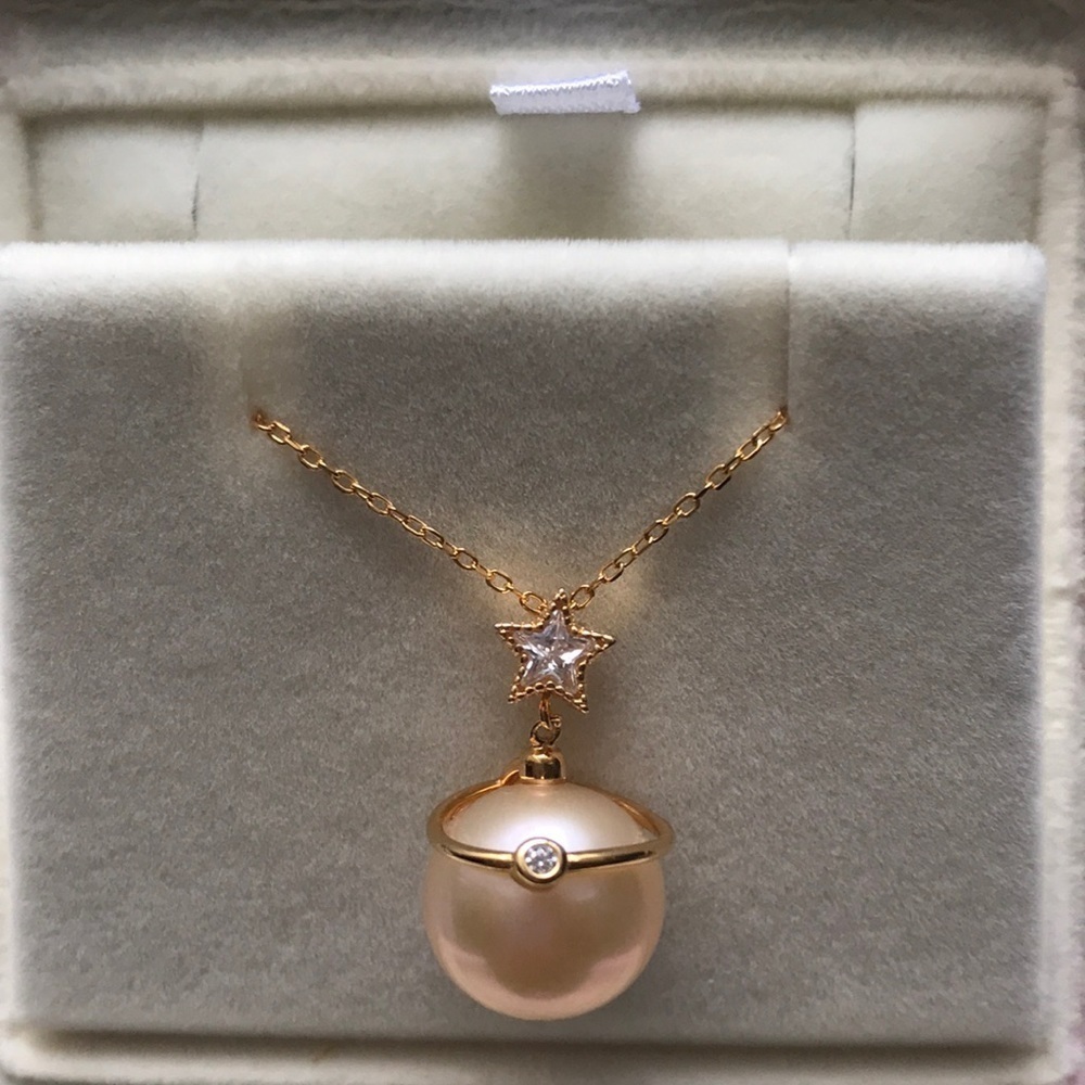 Custom Made 11.5mm Genuine Pearl Necklace